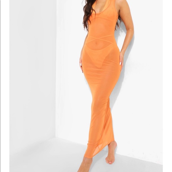 Orange Midi Cover Up - Picture 2 of 5